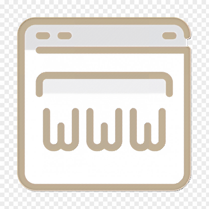 Rectangle Beige Browser Icon PNG