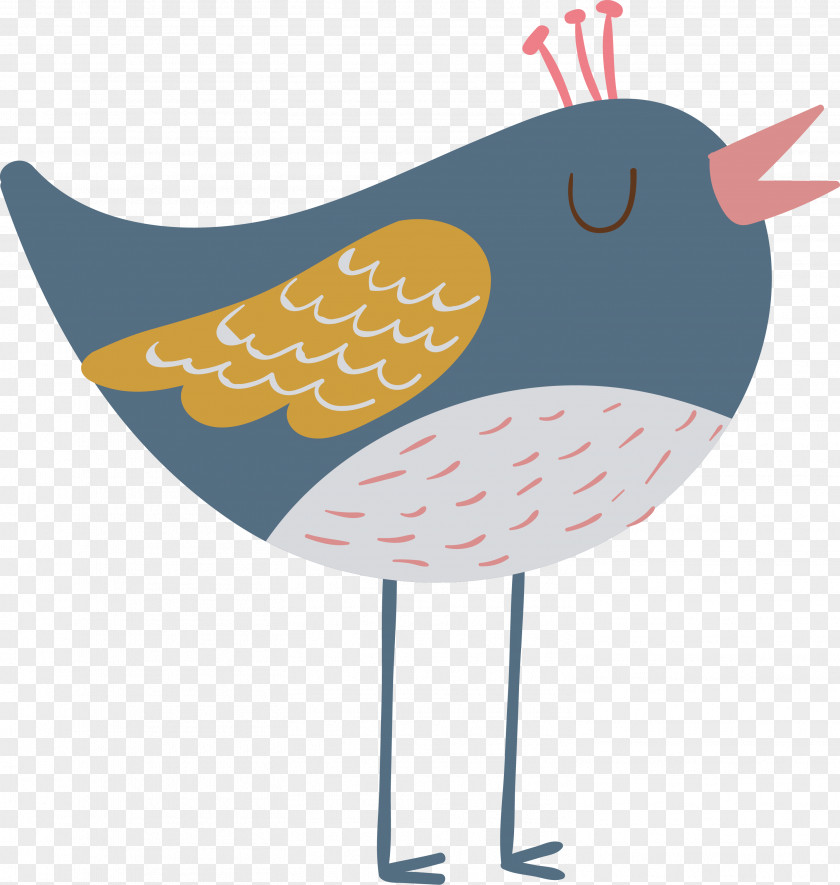 The Singing Bird Cartoon Drawing PNG