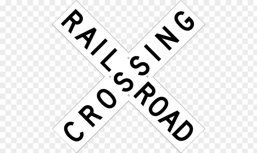 Train Rail Transport Track Level Crossing Crossbuck PNG