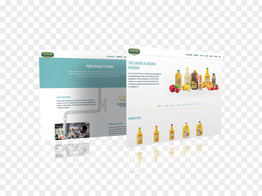 Website Mockup Psd Brand Marketing Arcadia Beverage Company PNG