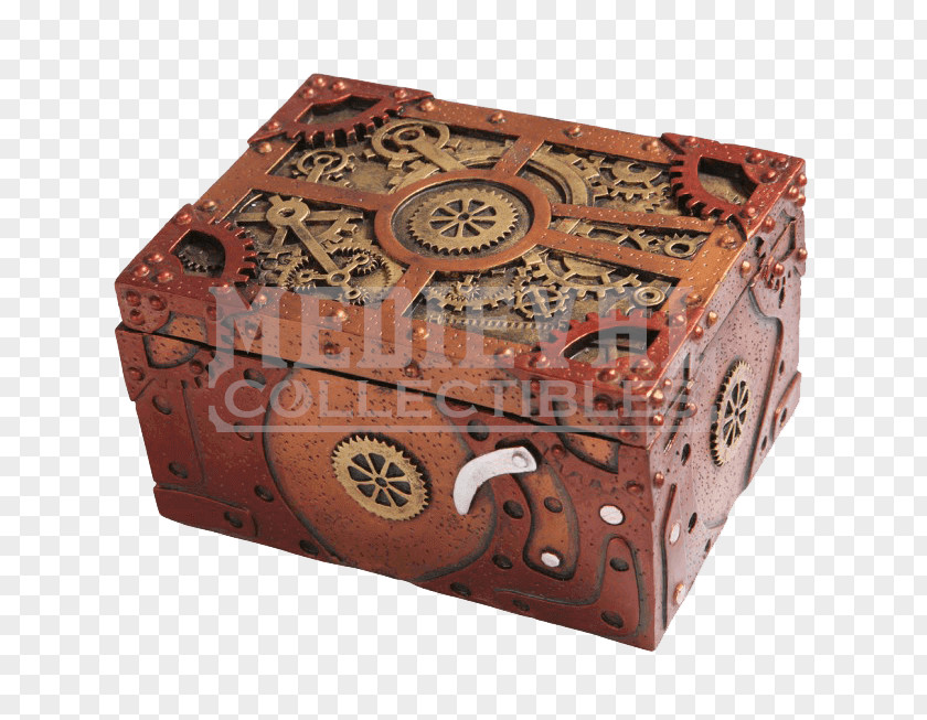 Box Clockwork Steampunk Jewellery Casket PNG