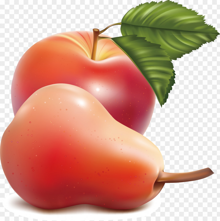 Fruit Decoration Design, Pear, Apple Vegetable Food Chili Pepper PNG