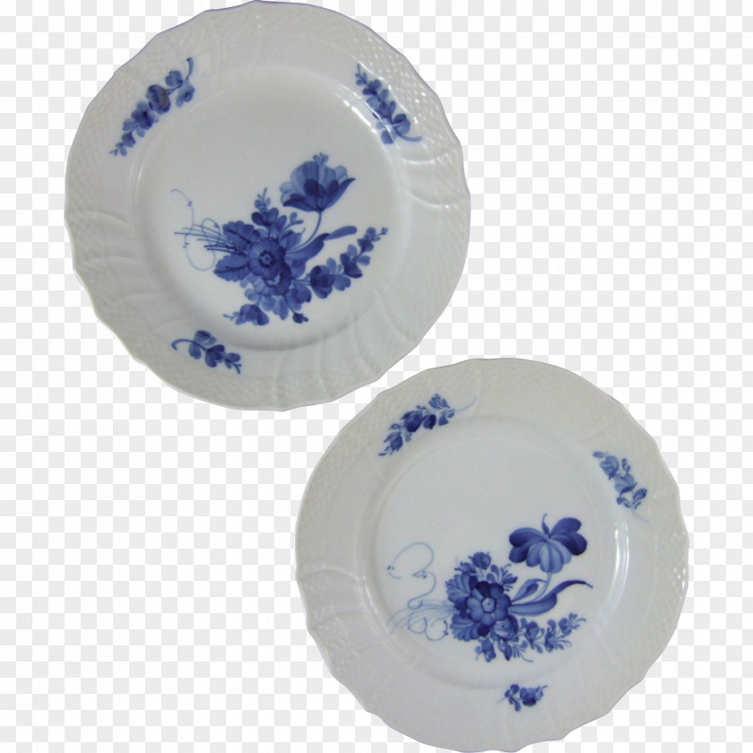 Plate Blue And White Pottery Porcelain Purple Tableware PNG