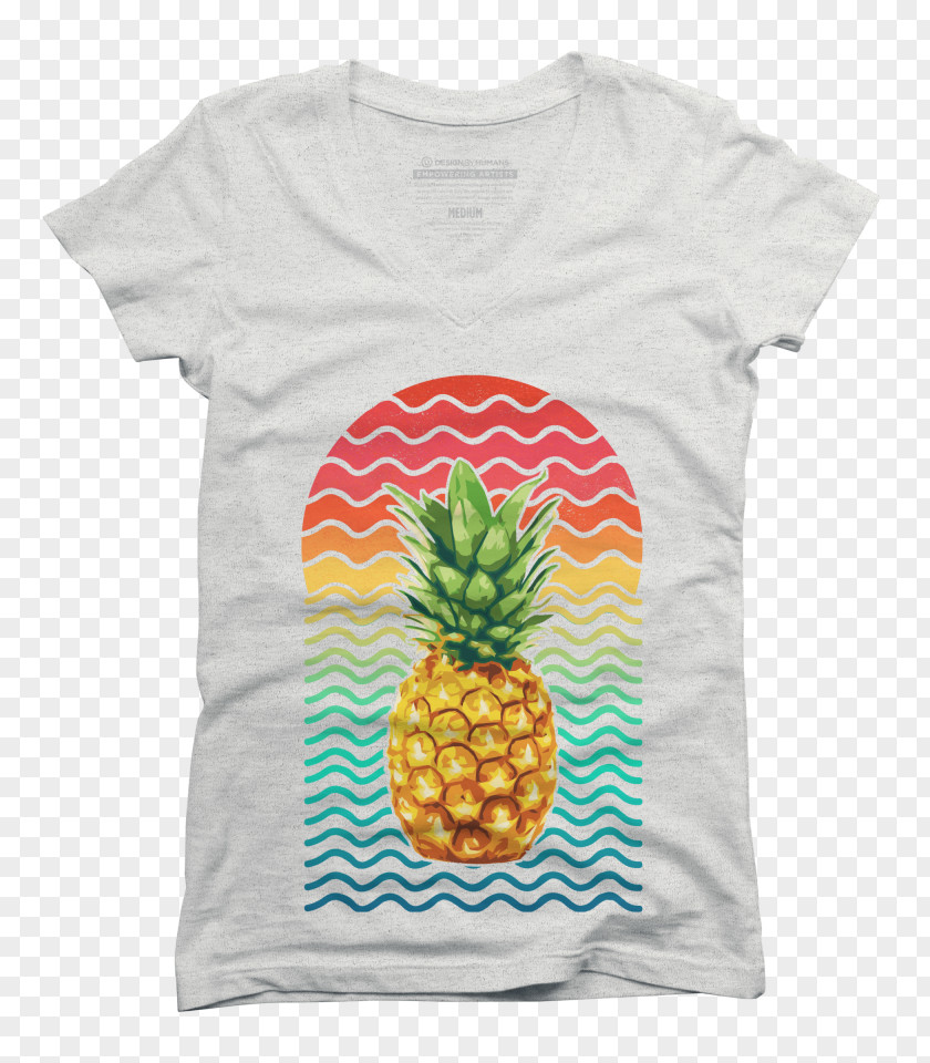 Pineapple Cuts Printed T-shirt Hoodie Sleeve Top PNG