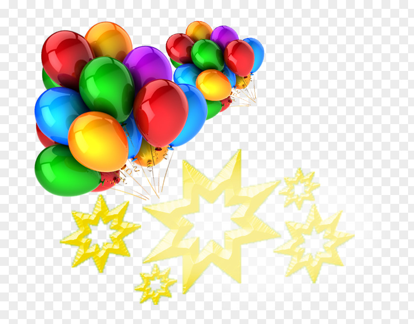 Yellow Star Balloons Balloon Computer File PNG