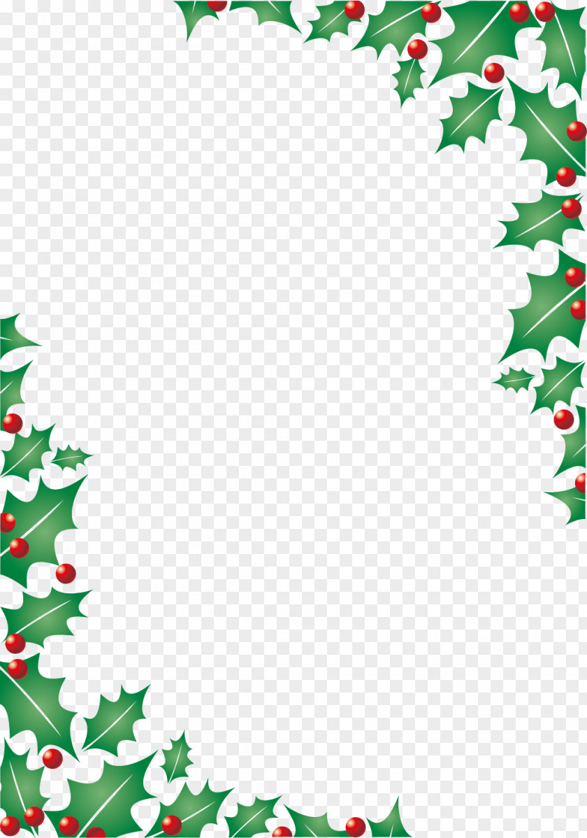 Christmas Leaves Border Icon PNG