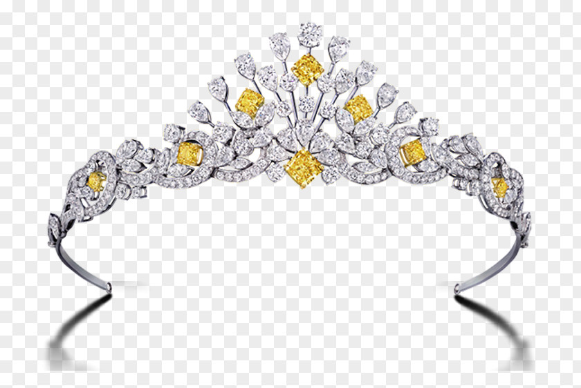 Diamond Crown Yellow Body Piercing Jewellery PNG