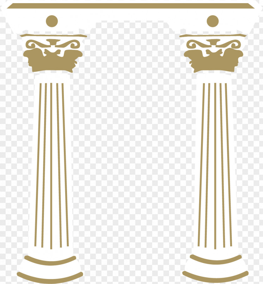 Golden Wall Column PNG