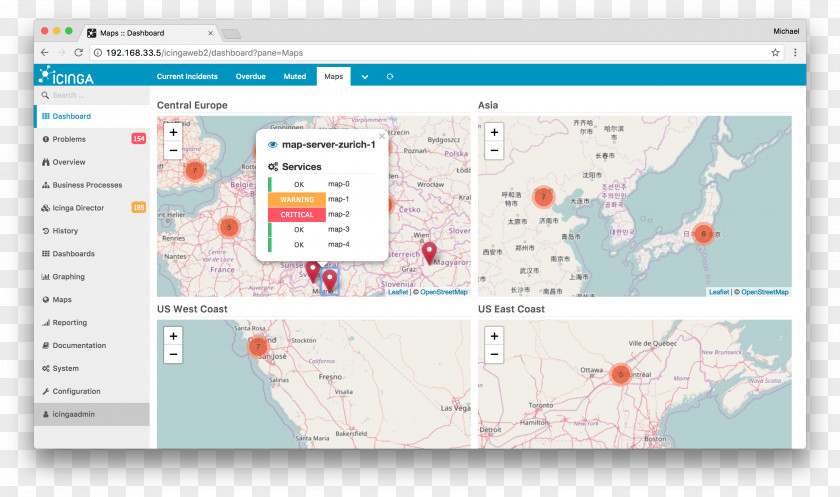 Map Icinga World Visualization PNG