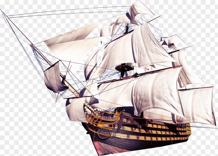 Ancient Sailing Ship PNG