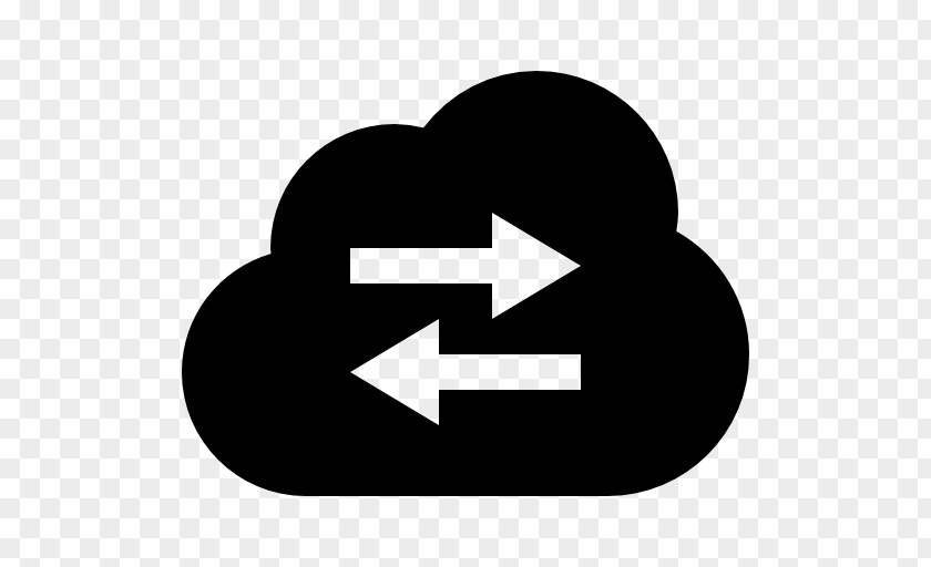 Cloud Computing Symbol Download Arrow PNG