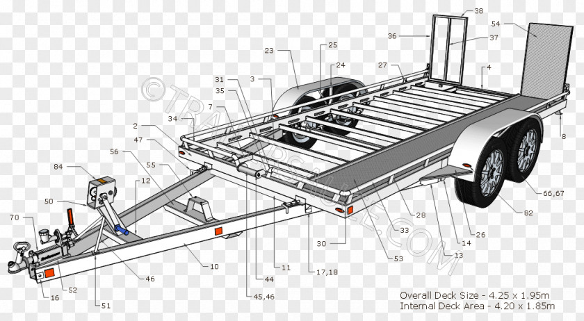 Draw Bar Box Car Boat Trailers Towing Dolly PNG