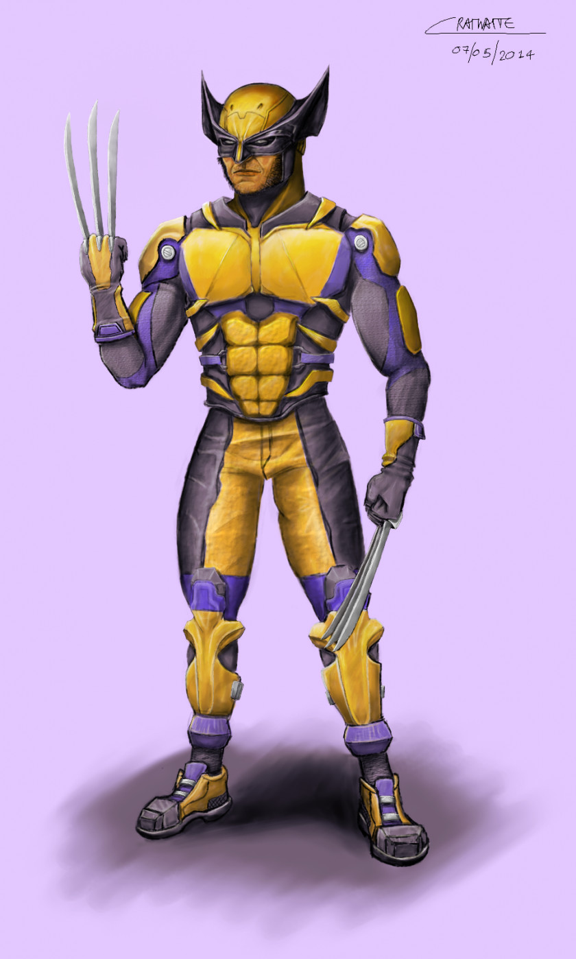 Wolverine Costume Comic Book Concept Art PNG