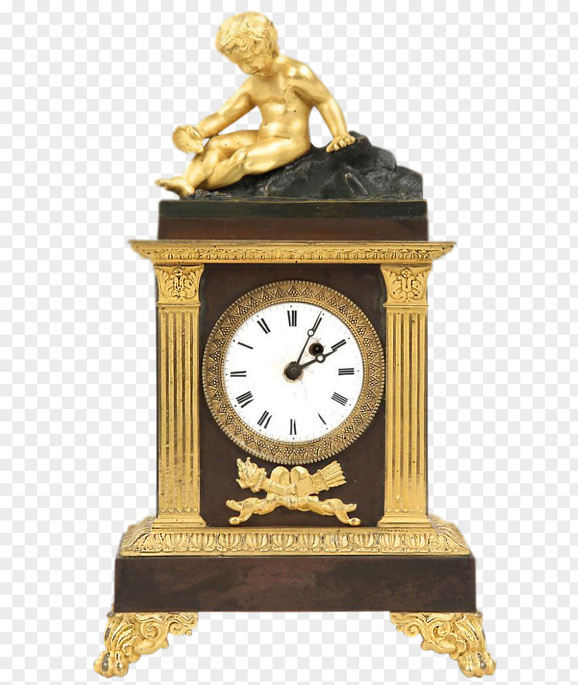 Antique 01504 Bronze Clock PNG