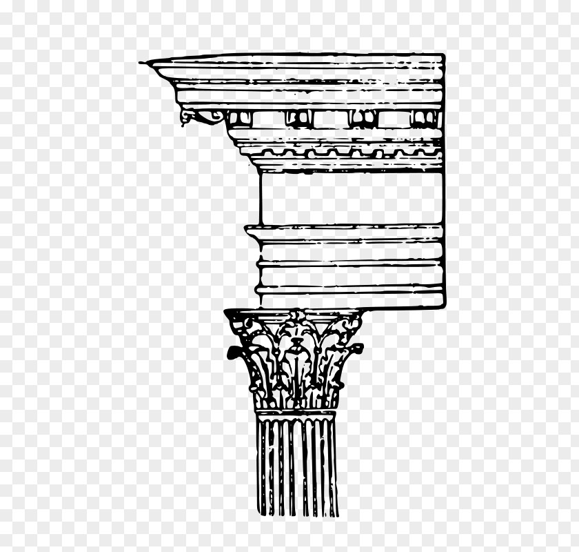 Corinthian Columns Drawing Classical Architecture Column Capital Order PNG