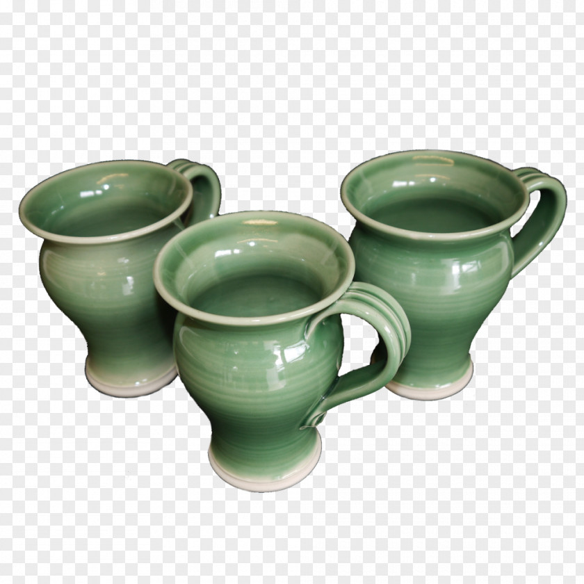Green Mug Ceramic Pottery Urn PNG