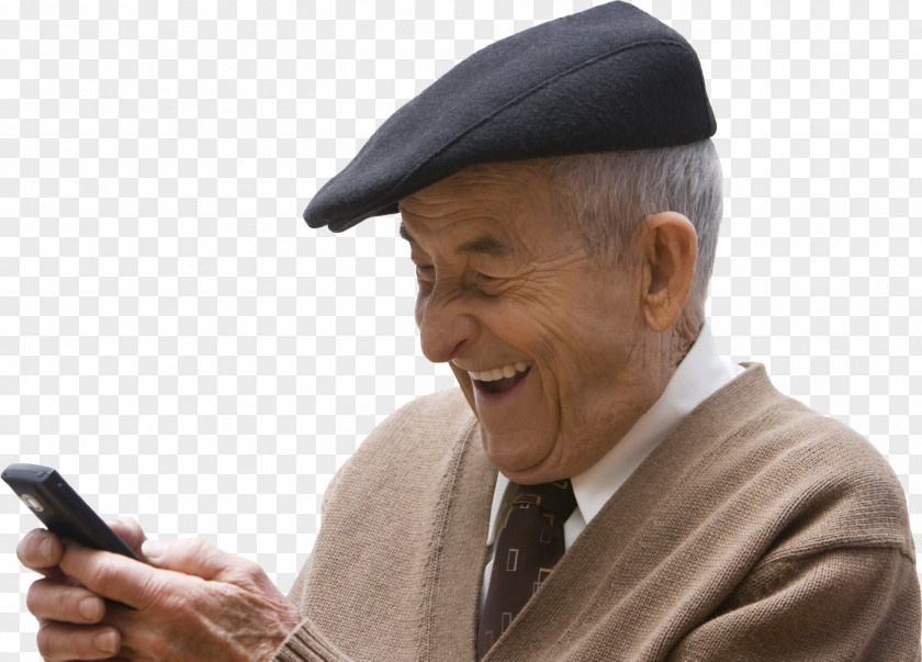 OLD MAN Moto G IPhone Text Messaging Old Age Telephone PNG