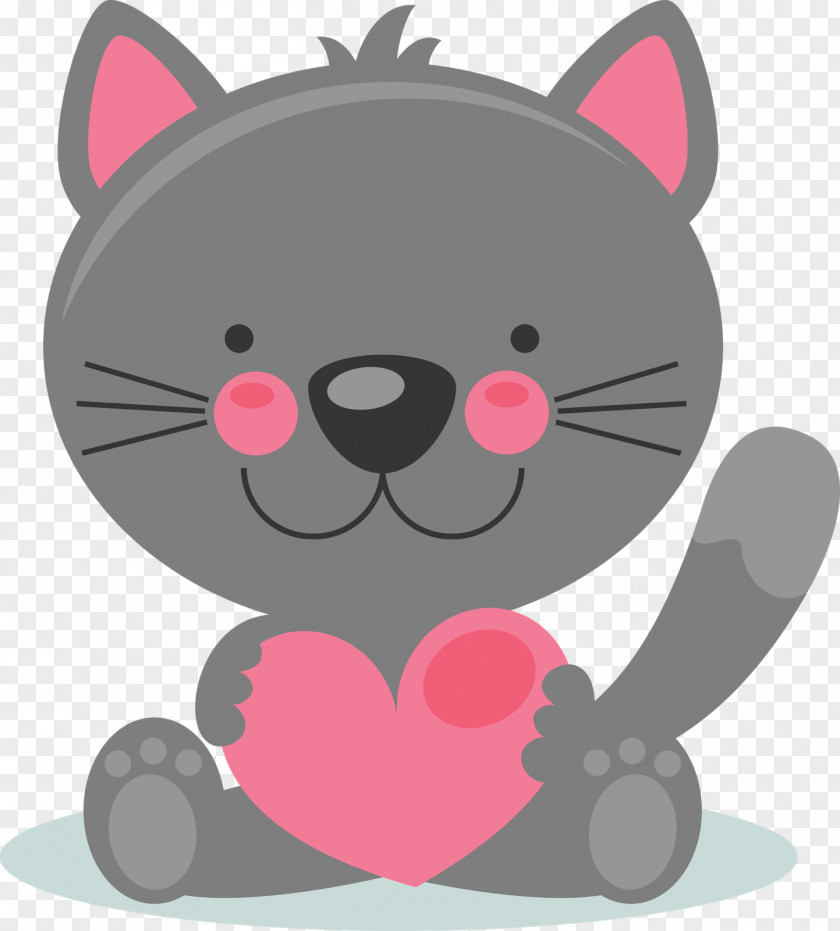 Puppy And Kitten Valentine's Day Clip Art PNG