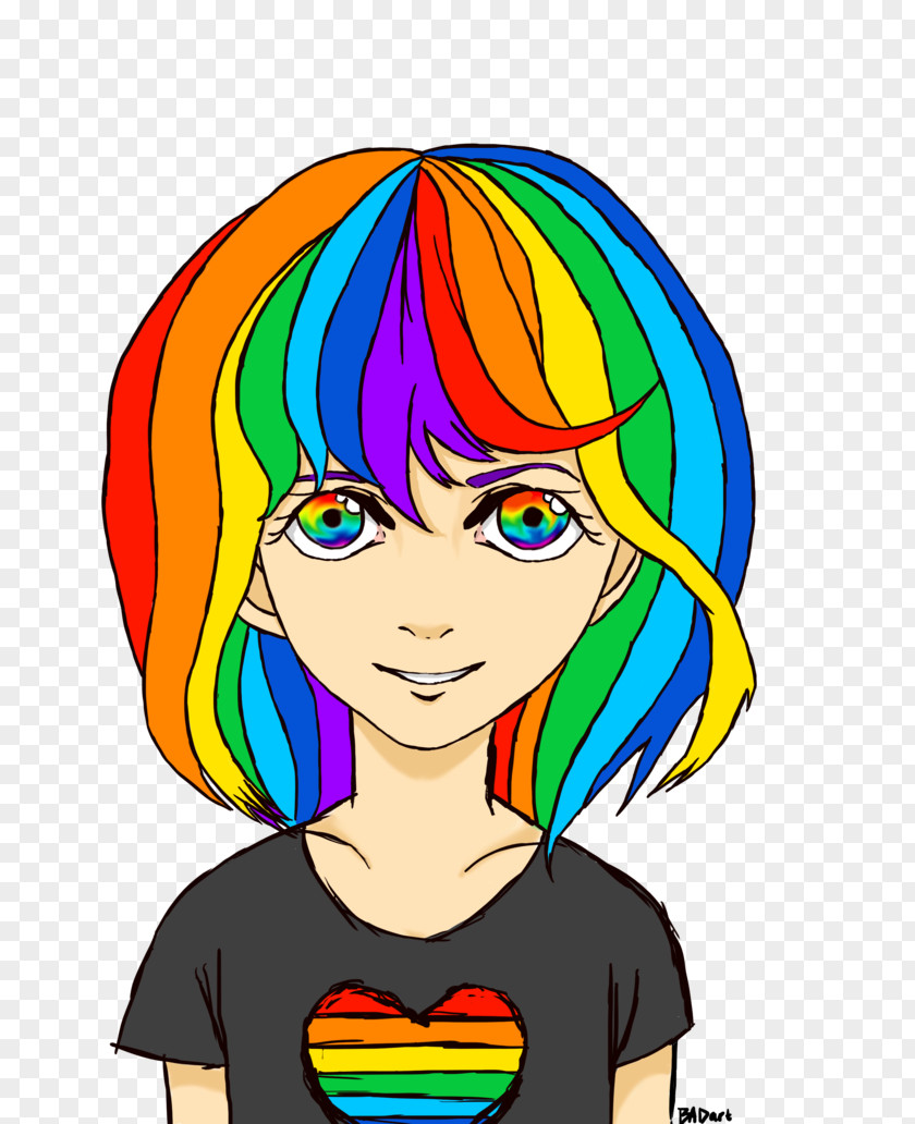 Rainbow No Background Eye Cheek Forehead Human Hair Color PNG