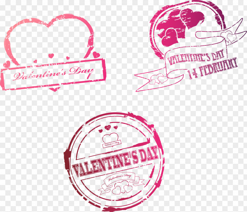 Valentine's Day Stamp Element Postmark Designer Sonderstempel PNG