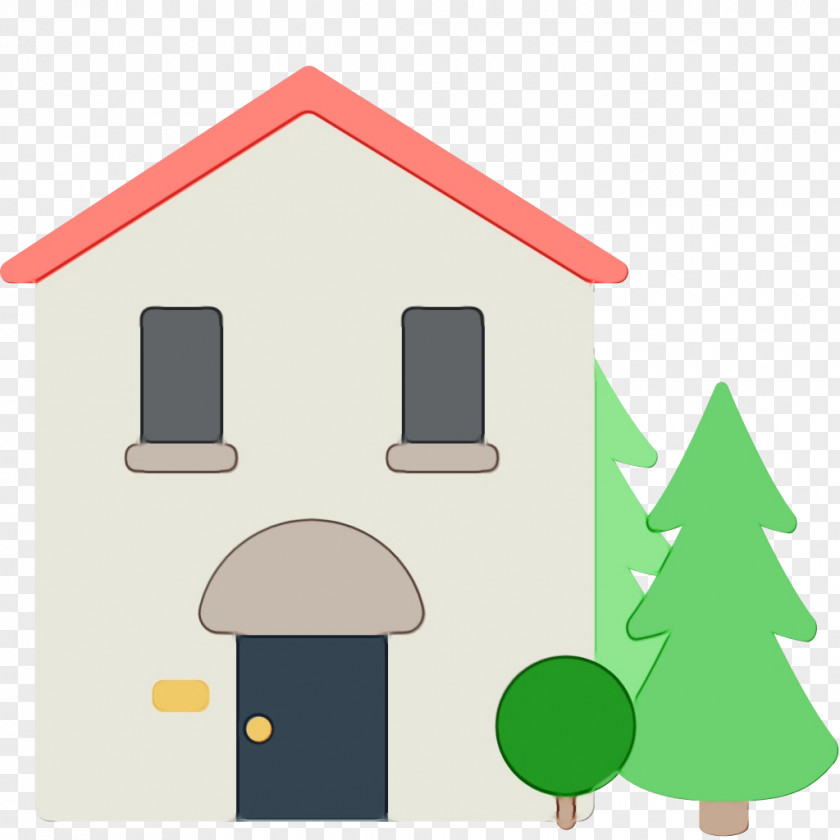 Home House Green Background PNG