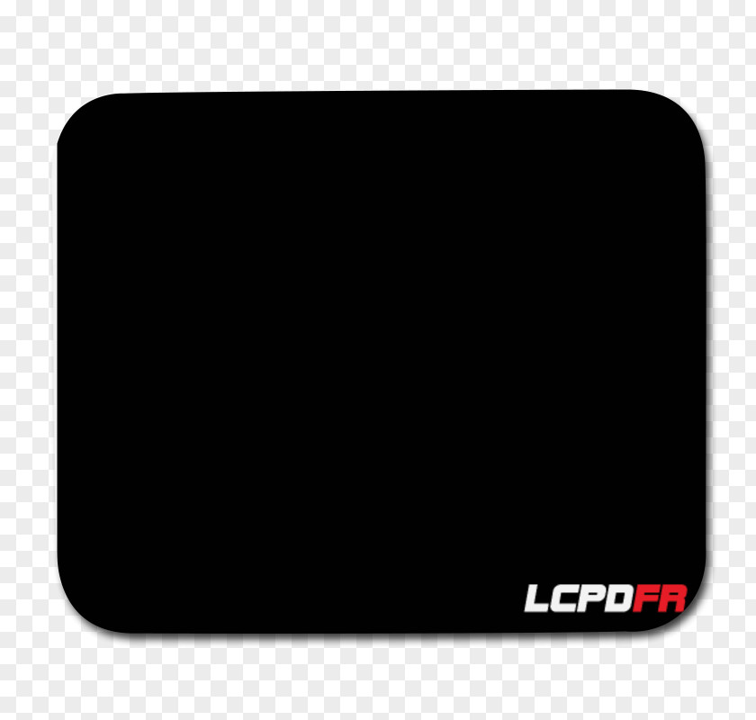 Mouse Pad Black Rectangle Square Mats Edge PNG