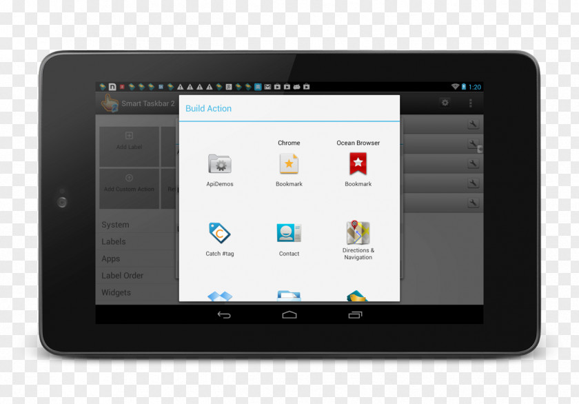 Android Tablet Computers Taskbar PNG