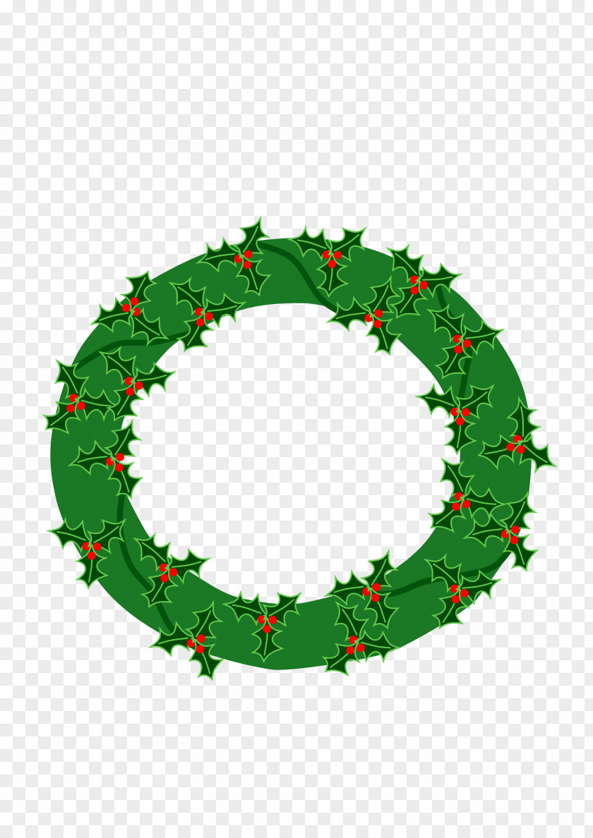 Wreath Santa Claus Christmas Card Decoration Clip Art PNG