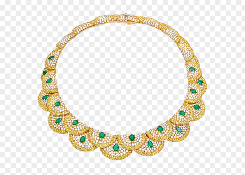 Emerald Necklace Jewellery Diamond Cut PNG