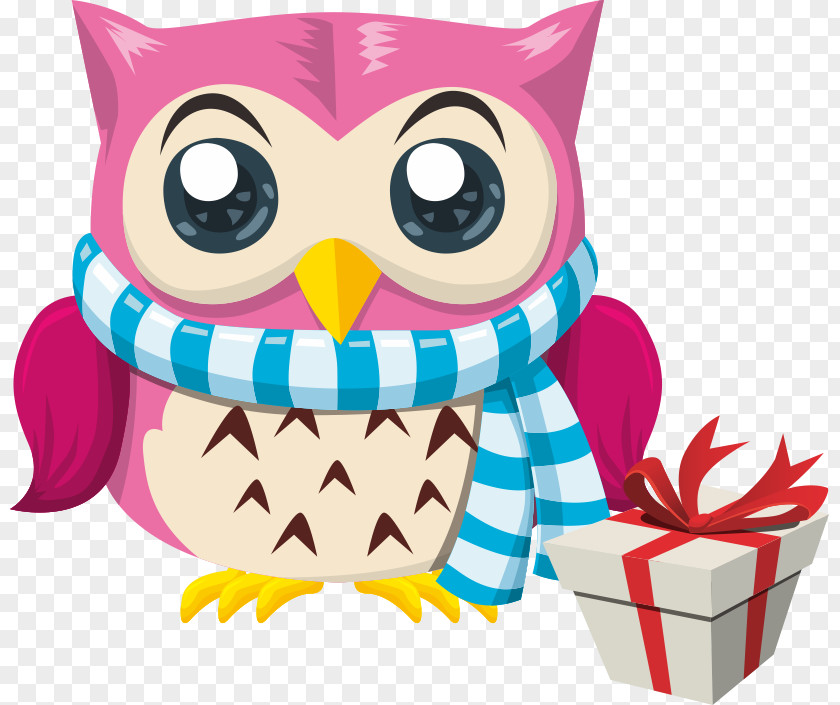 Owl Cartoon Vector Gift Clip Art PNG