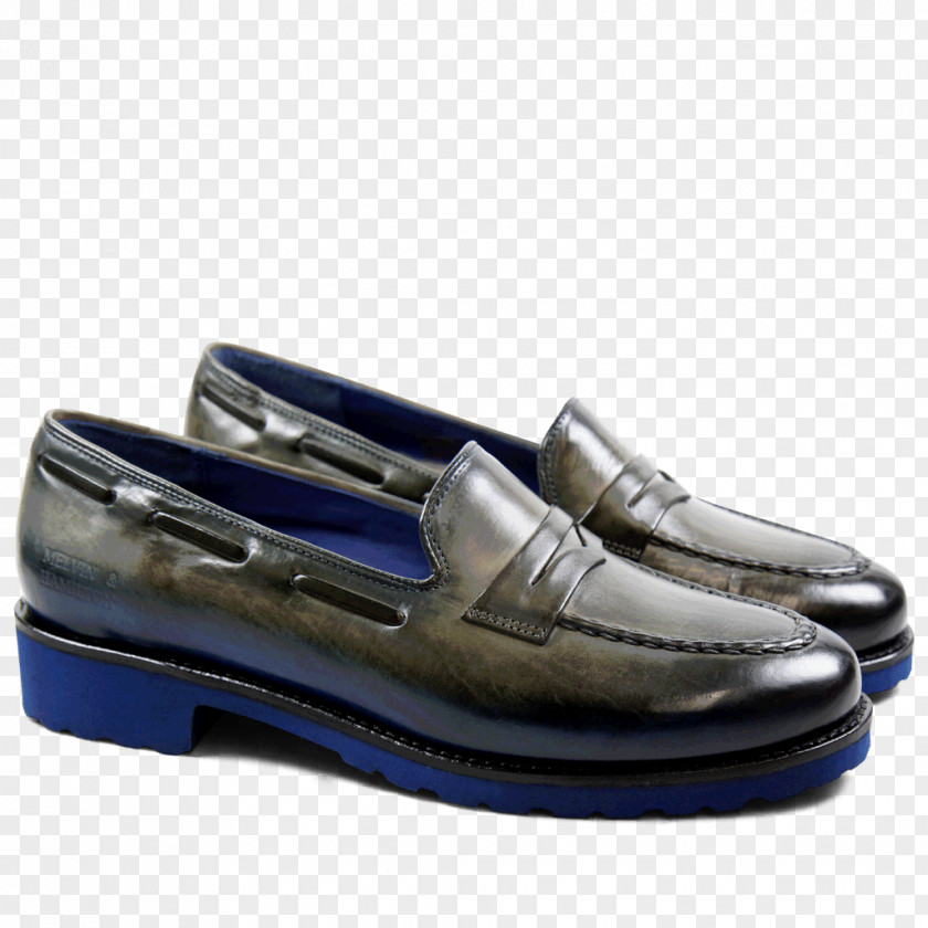 Slip-on Shoe Slipper Blue Leather PNG