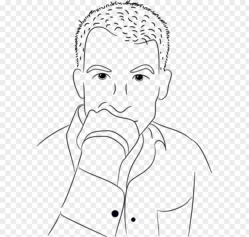 Drawing For Thinking Person Thought Clip Art PNG