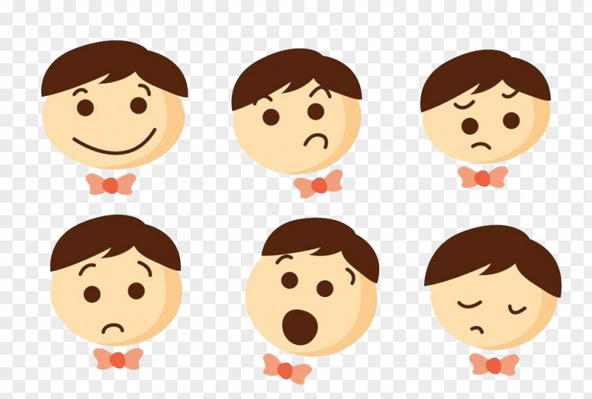 Child Surprised Expression Series Material Emoticon Facial Illustration PNG
