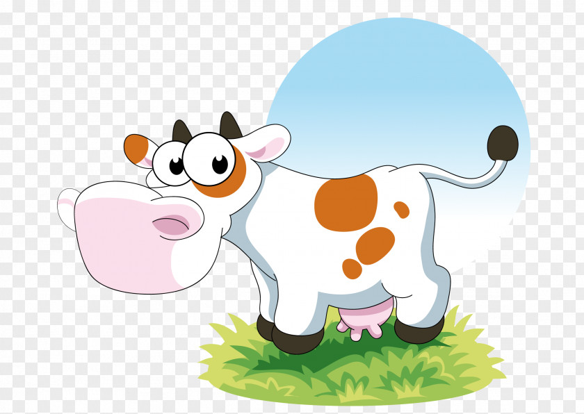 Cute Cartoon Cow Vector Cattle Clip Art PNG