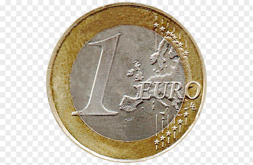 Euro France Currency 1 Coin PNG