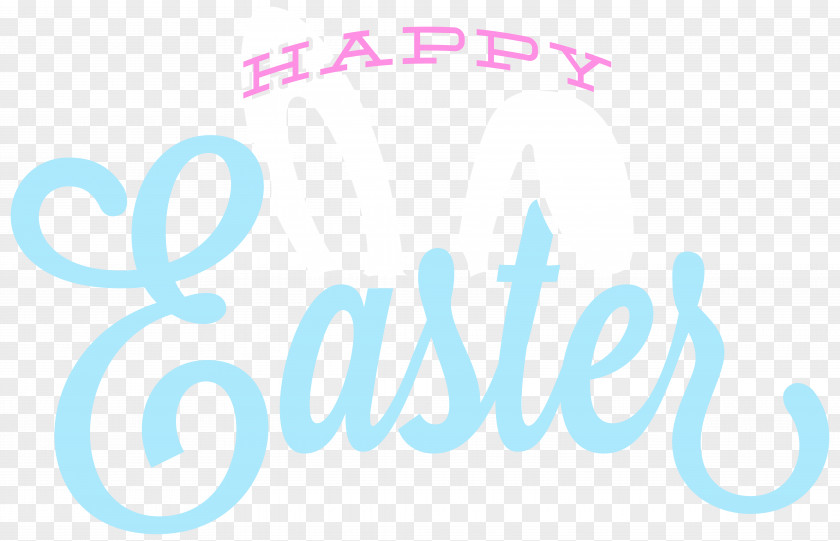 Happy Easter Clip Art Image Logo Brand Blue Font PNG