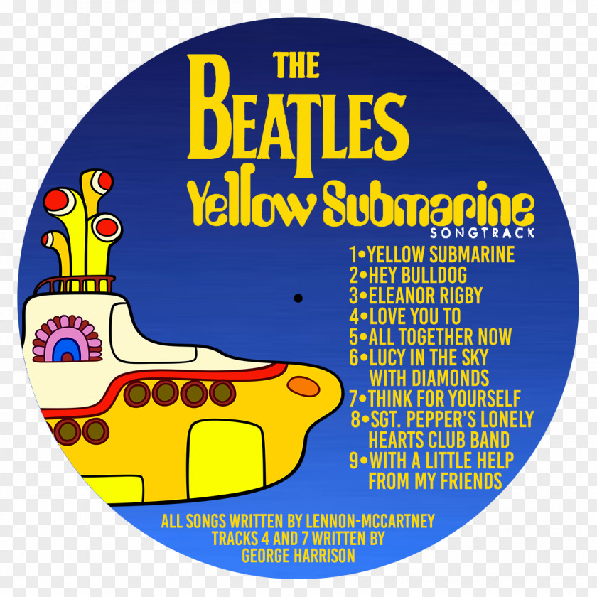 Yellow Submarine Songtrack The Beatles Sgt. Pepper's Lonely Hearts Club Band Abbey Road PNG