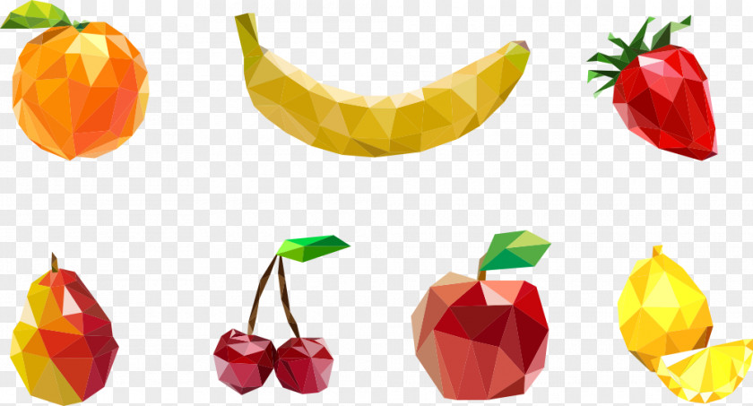 Vector Triangle Fruit Polygon Apple Illustration PNG