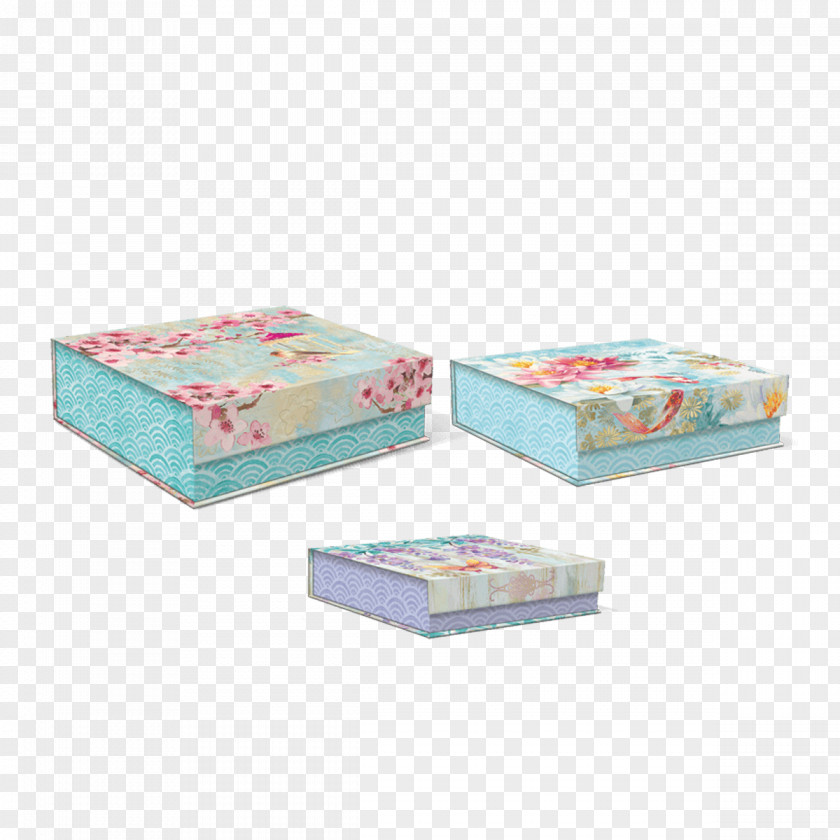 Chinoiserie Rectangle Carton Turquoise PNG