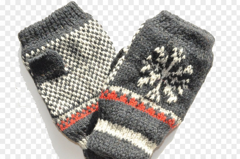 Grey Snowflake Pattern Gloves Glove PNG