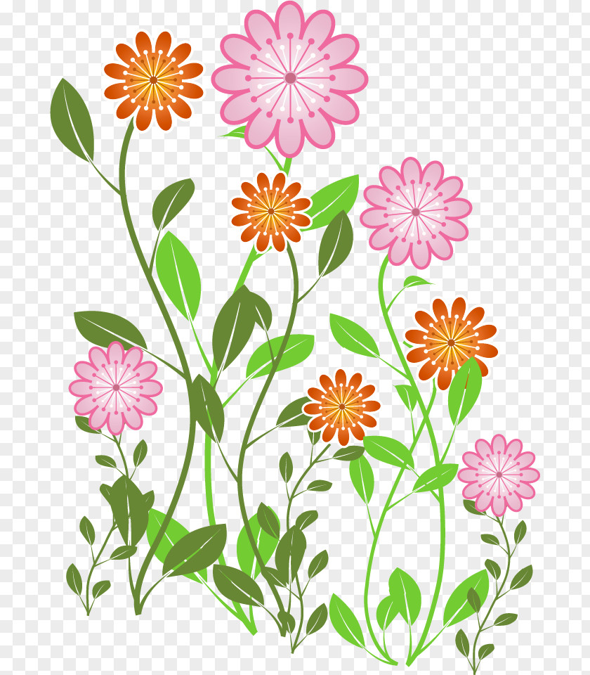 Hand-painted Flowers Vector Euclidean Flower Clip Art PNG