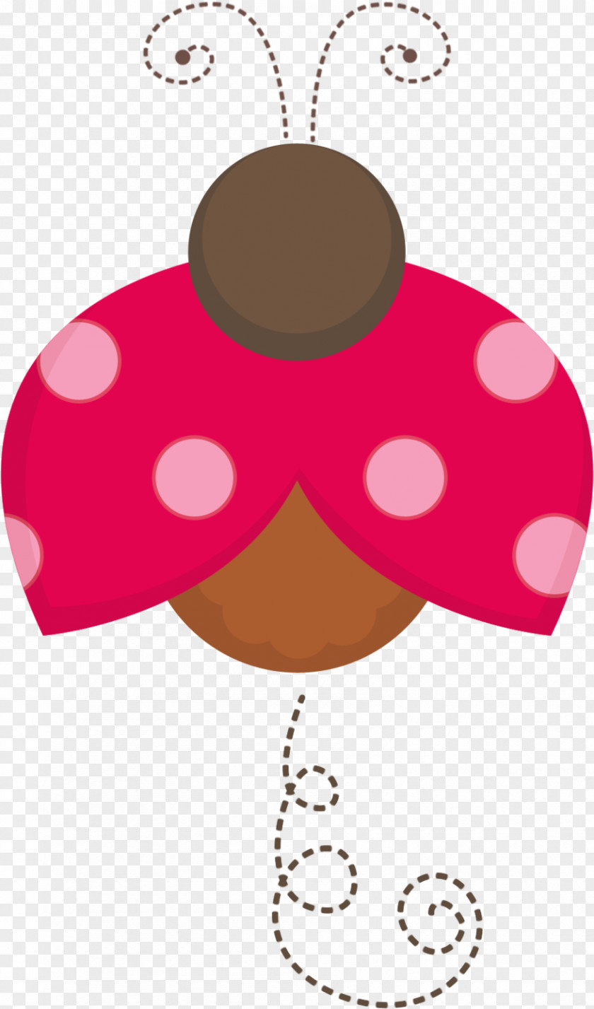 Magenta Polka Dot Ladybird PNG