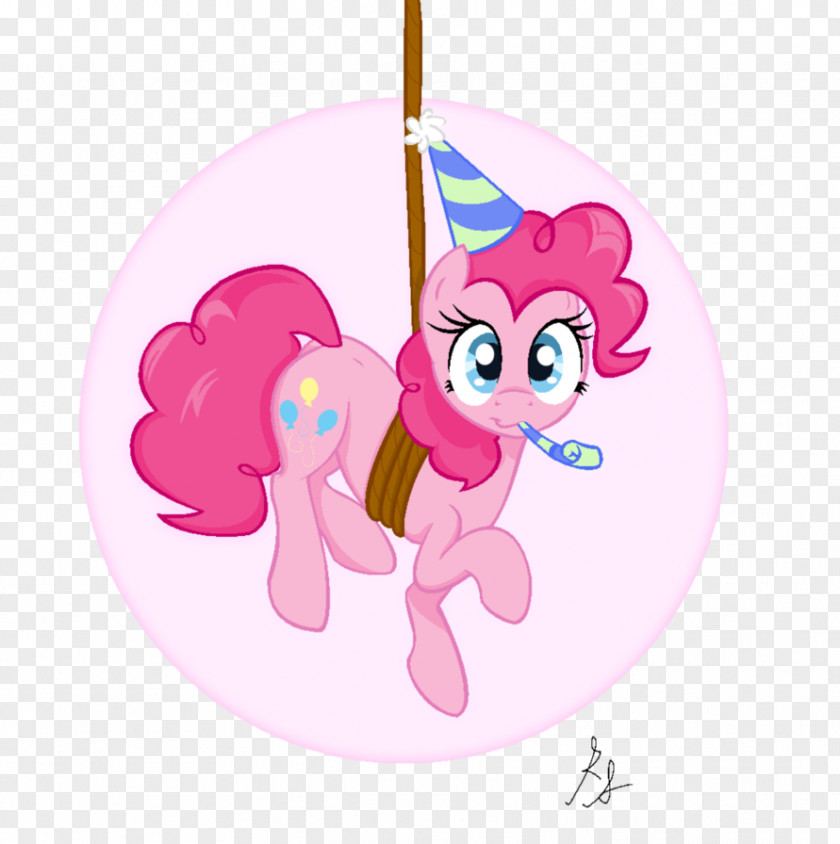 Pony Party Horse Unicorn Cartoon Christmas Ornament PNG