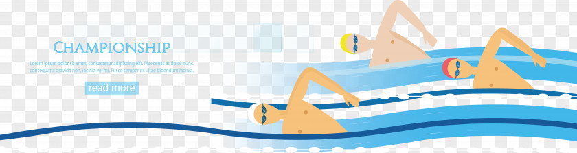 Vector Men's Swimming Competition Euclidean Illustration PNG