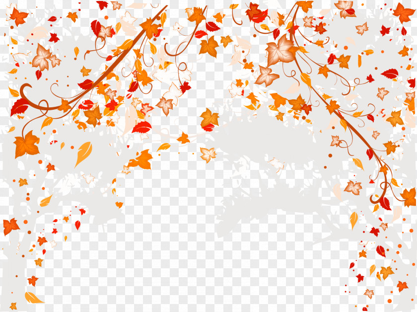 Autumn Leaves Background Wedding Invitation Picture Frame Ornament PNG