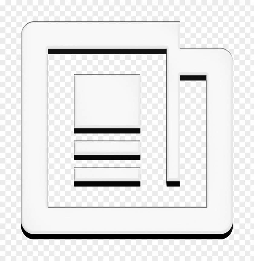 Blackandwhite Logo Newspaper Icon PNG