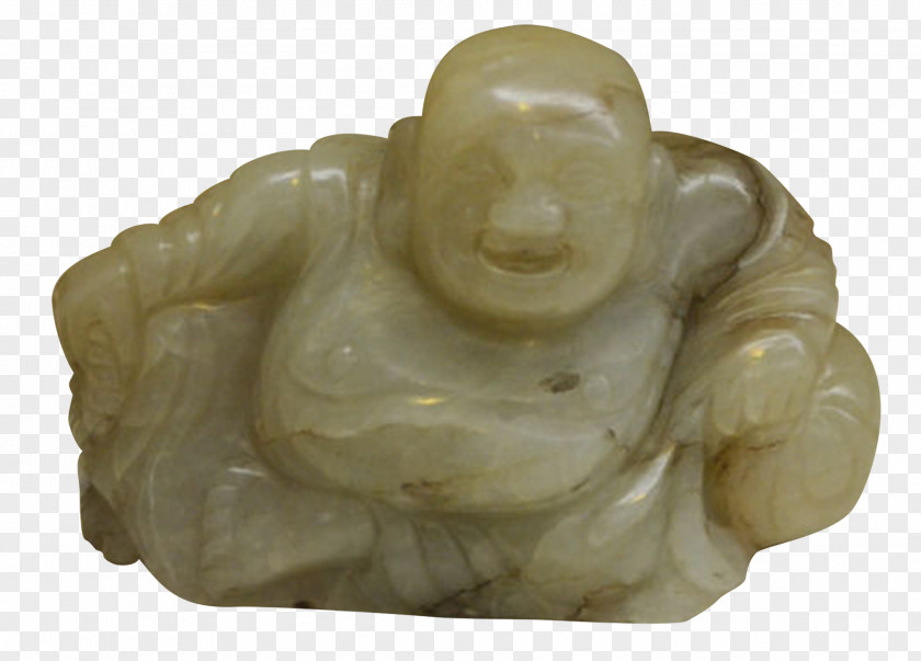 Jade Sculpture, Maitreya Buddha, Close-up Photo PNG