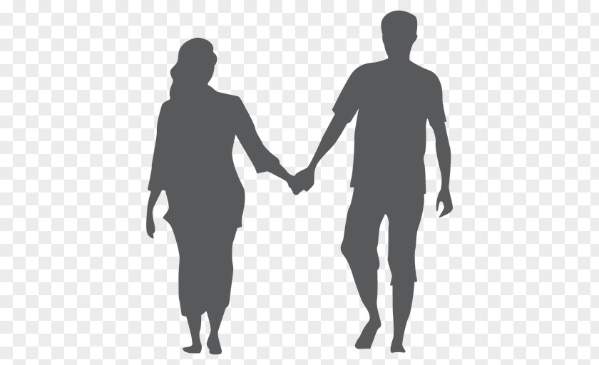 Love Between Men And Women Woman Silhouette Holding Hands Homo Sapiens PNG
