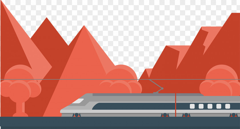 Simple Subway Train High Speed Rail Vector Cartoon PNG