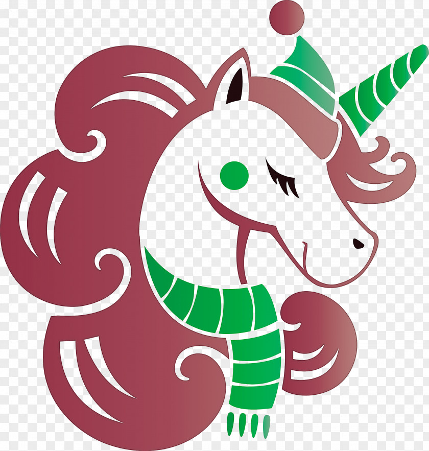 Unicorn Christmas PNG